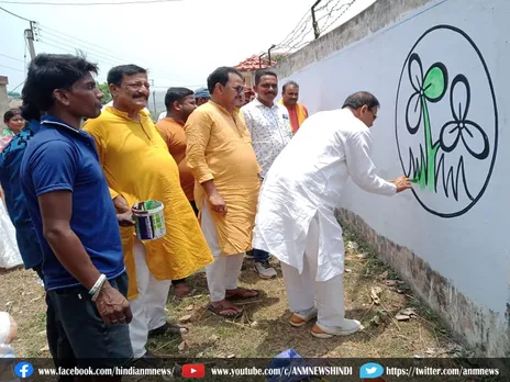 Jamudia के विधायक ने काली मंदिर में टेका मत्था, शुरू किया दीवार लेखन का कार्य