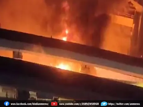 डीजल के गोदाम में लगी भीषण आग