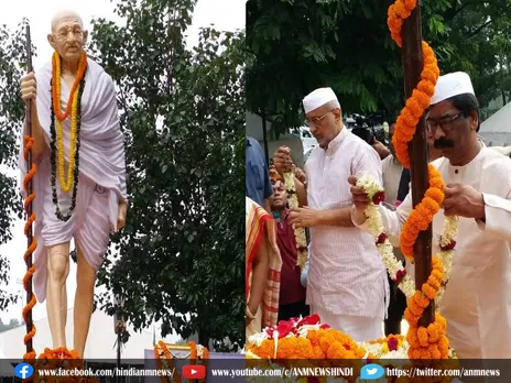 CM Hemant Soren ने महात्मा गांधी को दी श्रद्धांजलि