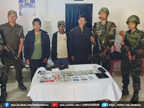 NSCN के विद्रोही गिरफ्तार, 5.6 लाख जब्त