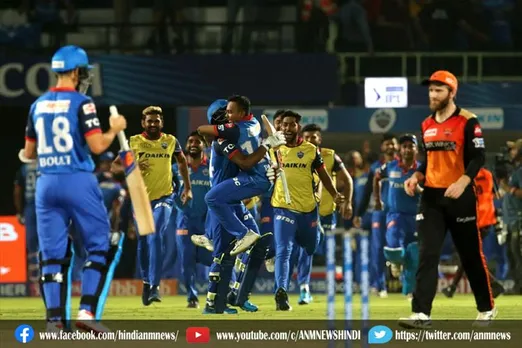 दिल्ली कैपिटल्स ने सनराइजर्स हैदराबाद को दी आठ विकेट से मात