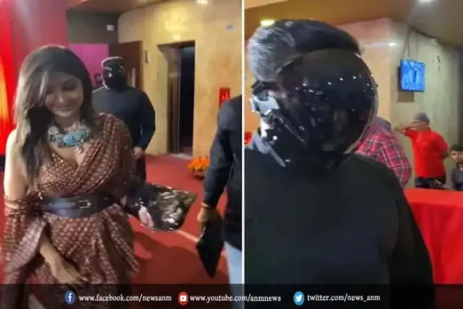 VIDEO: दिवाली पार्टी में शिल्पा शेट्टी के साथ अजीब मास्क पहनकर पहुंचे राज कुंद्रा