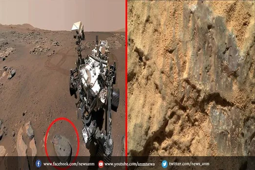 मंगल ग्रह पर दिखे बैंगनी रंग के परत बाले पत्थर