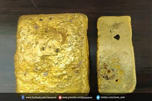 शारजाह से आए एक हवाई यात्री के पास 970 ग्राम सोना बरामद