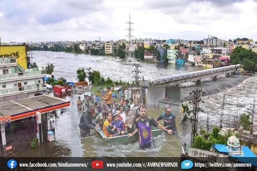 मौसम खराब होने पर दक्षिण भारत के कई इलाकों में बाढ़ के परिस्थिति