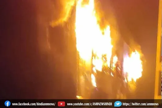महाराष्ट्र के भिवंडी में फर्नीचर गोदाम में लगी आग