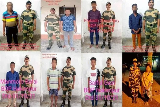 BSF की करवाई 10 बांग्लादेशी नागरिकों को किया गिरफ्तार