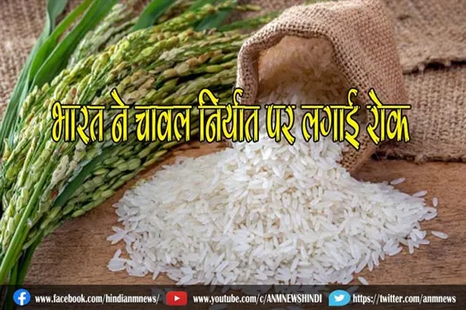भारत ने चावल निर्यात पर लगाई रोक