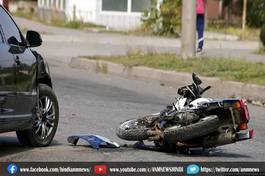 उपमुख्यमंत्री के बेटे की कार ने बाइक सवार को मारी टक्कर