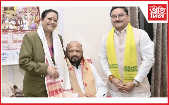 প্ৰাক্তন মুখ্যমন্ত্ৰী প্ৰফুল্ল কুমাৰ মহন্তক সাক্ষাৎ ৰাজ্যিক বিজেপিৰ সভাপতি দিলীপ শইকীয়াৰ