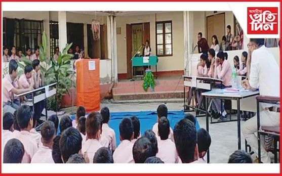 'আদৰ্শ বিদ্যালয় বটদ্ৰৱা'ত ছাত্ৰ-ছাত্ৰীৰ মাজত তৰ্ক প্ৰতিযোগিতা