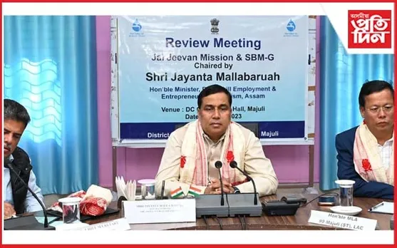 মাজুলীত জল জীৱন মিছনৰ পর্যালোচনা বৈঠকত মন্ত্ৰী জয়ন্ত মল্লবৰুৱা