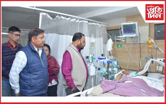 বিশিষ্ট অভিনেতা জয়ন্ত দাসৰ কাষত স্বাস্থ্য মন্ত্ৰী কেশৱ মহন্ত