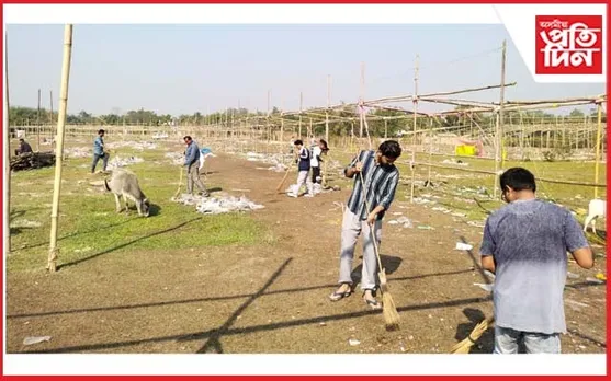 চৰাইদেউ মৈদাম প্ৰাংগণত চাফাই অভিযান কাৰ্যসূচী ৰূপায়ণ