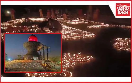 ১১ হাজাৰ বন্তিয়ে উজ্বলালে মহামৃত্যুঞ্জয় মন্দিৰ