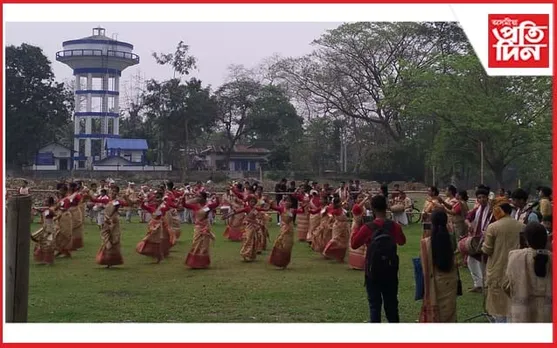 নগাঁৱত  বিহু নৃত্য আৰু বিহু বাদন আখৰাৰ সামৰণি...
