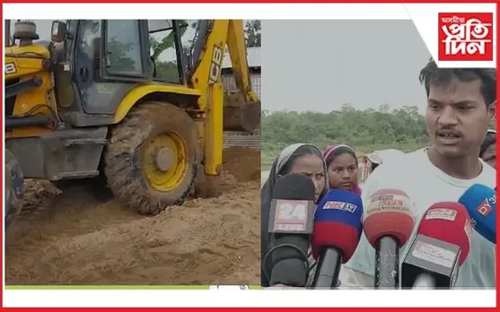 ভোগদৈ নদীত অবৈধভাৱে বালি খনন