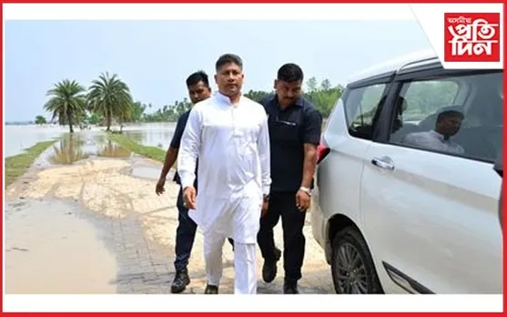 হোজাইত বানাক্ৰান্ত ৰাইজৰ কাষত মন্ত্ৰী পীযুষ