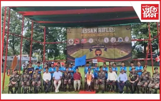 অসম ৰাইফলচৰ উদ্যোগত মহিলা ফুটবল খেল: উপস্থিত থাকে গোলাপ চান্দ কাটাৰিয়া