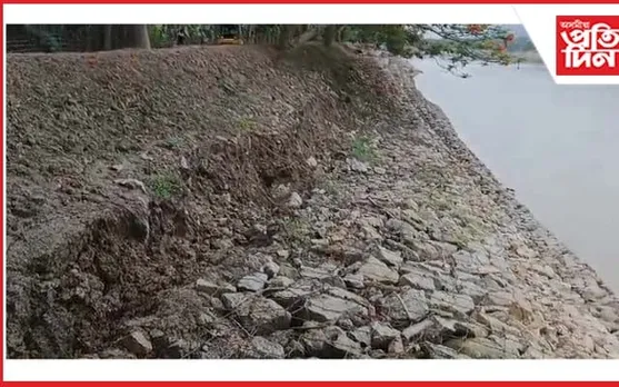 কপিলীৰ খহনীয়াৰ কবলত জলসম্পদ বিভাগে নিৰ্মাণ কৰা কোটি টকীয়া শিলবান্ধ