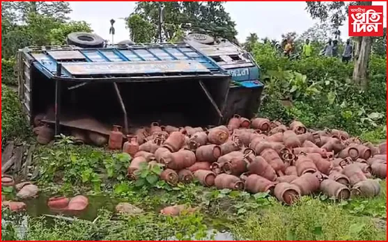 মৰিগাঁৱত চিলিণ্ডাৰ ভৰ্তি ট্ৰাক দুৰ্ঘটনাগ্ৰস্ত...