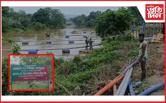 ভৰ বাৰিষা কিলিঙৰ বুকুত অবৈধভাৱে বালি খনন মাফিয়া চক্ৰৰ