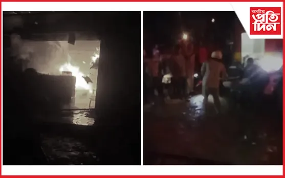 লুটুমাৰি বজাৰত ভয়ংকৰ অগ্নিকাণ্ড: সম্পূৰ্ণৰূপে ভস্মীভূত দুখনকৈ দোকান... 