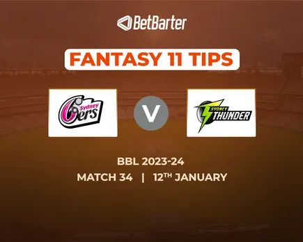 SIX vs THU Dream11 Prediction, Fantasy Cricket Tips, Today's Playing 11 and Pitch Report for BBL 2023, Match 34