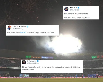 'Isse acha to bill pay kar dete' - Fans react to news of India vs Australia 4th T20I being played on generators costing massive amount due to non-payment of electricity bill