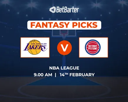 LAL vs DET Dream11 Prediction, Fantasy Basketball Tips, Playing 8, Today Dream11 Team, & More Updates