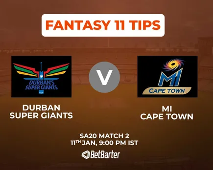 DSG vs MICT Dream11 Prediction, Fantasy Cricket Tips, Match 2 Today's Playing 11 and Pitch Report for SA20 2024