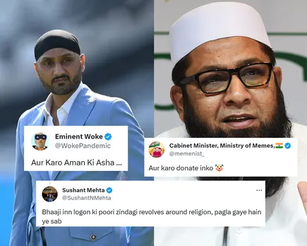'Aur karo donate inko' - Fans react after Harbhajan Singh slams Inzamam ul Haq with 'Bakwaas log kuch bhi bakte hai' tweet