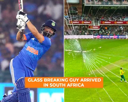 WATCH: Rinku Singh breaks press box glass with massive six, video goes viral
