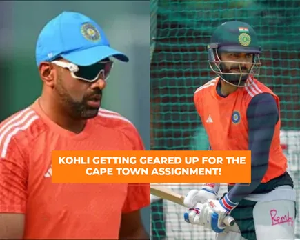 WATCH: Virat Kohli hits Ravichandran Ashwin for six in nets session ahead of 2nd Test