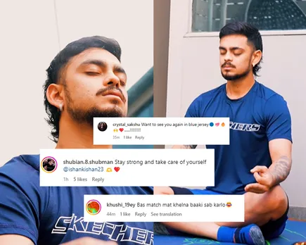 'Stay strong and take care of yourself' - Fans react to the recently uploaded training video of Ishan Kishan on Instagram