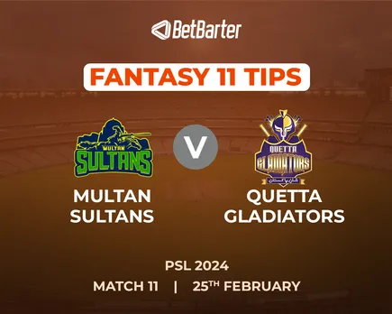 MUL vs QUE Dream11 Prediction, Fantasy Cricket Tips, Match 11, Today's Playing 11 and Pitch Report for PSL 2024