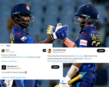'2 points ka aaram hai' - Fans react as Sri Lanka survive Netherlands' scare with first win in ongoing ODI World Cup 2023