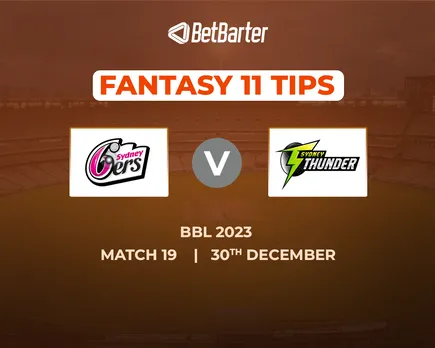 SIX vs THU Dream11 Prediction, Fantasy Cricket Tips, Today's Playing 11 and Pitch Report for BBL 2023, Match 19