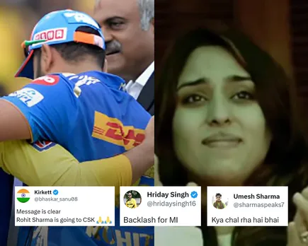 'Kya chal rha hai bhai' - Fans react as Rohit Sharma's wife Ritika Sajdeh reacts to CSK's Instagram post for him
