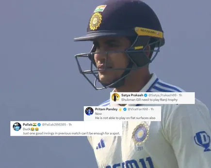 'Aaj toh road pe bhi run nhi bana' - Fans fume as Shubman Gill registers 9 ball duck against England in 3rd Test