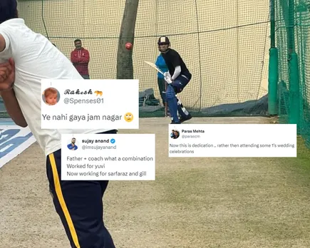 'Ye nahi gaya Jamnagar?' - Fans react as Shubman Gill practices with his father in Mohali ahead of 5th Test against England in Dharamsala