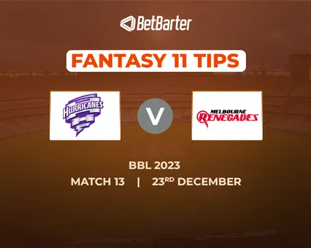 HUR vs REN Dream11 Prediction, Fantasy Cricket Tips, Today's Playing 11 and Pitch Report for BBL 2023, Match 13