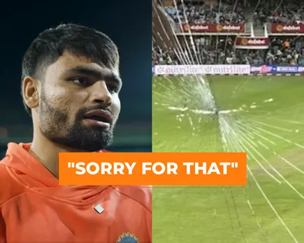 WATCH: Rinku Singh apologises after breaking glass of media box during SA vs IND 2nd T20I