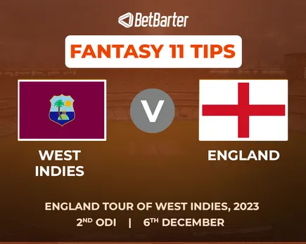WI vs ENG Dream11 Prediction 2nd ODI: West Indies vs England playing XI, fantasy team today's and squads