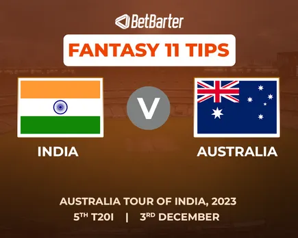 IND vs AUS Dream11 Prediction, Fantasy Cricket Tips, Today's Playing 11 and Pitch Report for Australia tour of India, 5th T20I