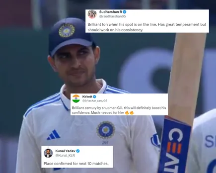 'Agle 10 mahine ke liye jagah pakki ab toh' - Fans react as Shubman Gill scores century against England in second innings of Vizag Test