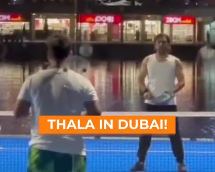 WATCH: 'Thoda rest kar lijiye' - Fans react to viral video of MS Dhoni and Rishabh Pant playing padel together