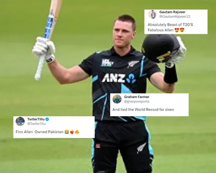 ‘Absolute Beast of T20's’- Fans react as Finn Allen smashes 16 sixes in record-breaking innings of 137 runs against Pakistan in 3rd T20I
