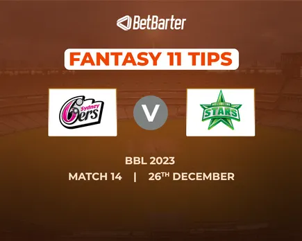 SIX vs STA Dream11 Prediction, Fantasy Cricket Tips, Today's Playing 11 and Pitch Report for BBL 2023, Match 14