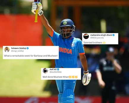'What a remarkable week for Khan brothers!' - Fans react as Sarfaraz Khan's younger brother Musheer Khan smashes 2nd centruy in U19 WC 2024